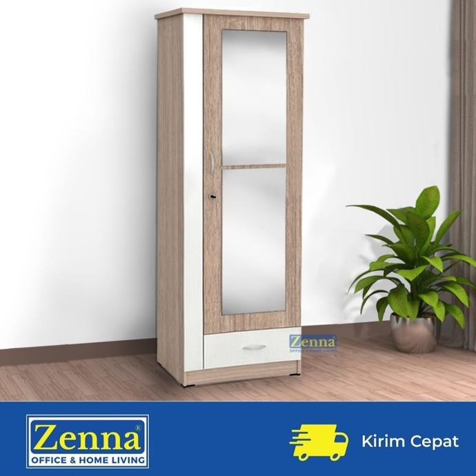 Zenna Lemari Pakaian 1 Pintu Cermin / lemari baju 1 pintu