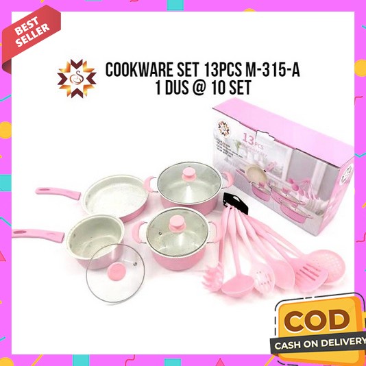 Panci Set Isi 5 Pcs Anti Lengket Promo 3 In 1 Stainless Tebal Murah Kuali 1Set Untuk Memasak Air Pua