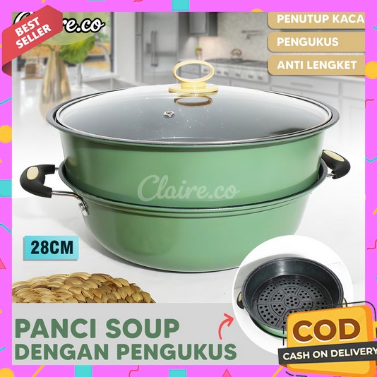 Panci Set Isi 5 Pcs Anti Lengket Promo 3 In 1 Stainless Tebal Murah Perlengkapan Dapur Aesthetic Uni
