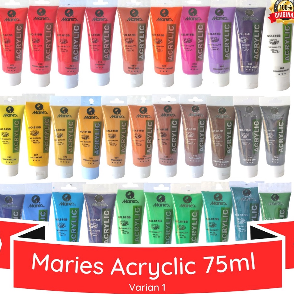 

Top banget Maries Acrylic Colour 75ml / Cat Akrilik Maries 75 ml