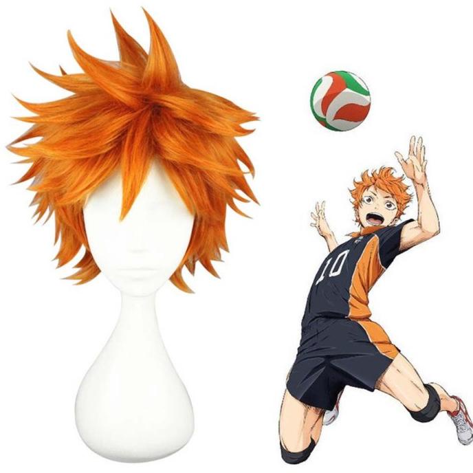 Wig Cosplay Orange Hinata Shoyo Haikyuu Rambut Palsu Character Anime