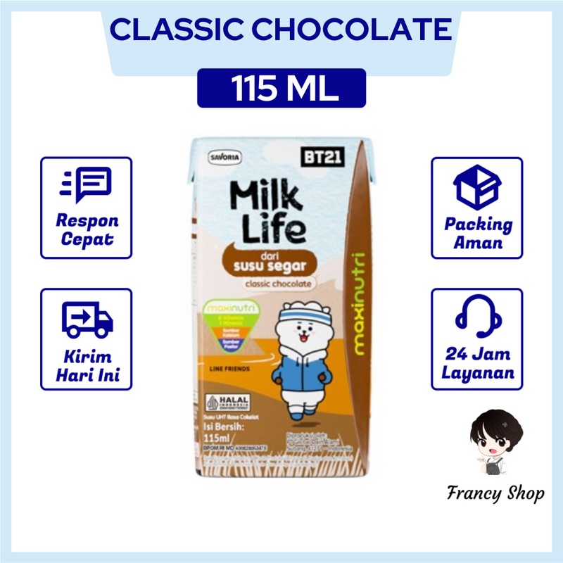 

Milk Life Susu Coklat Segar Classic Chocolate 115 ml