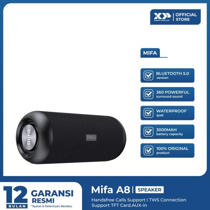 Mifa A8 Bluetooth Speaker 360 Powerful Sound Waterproof Original