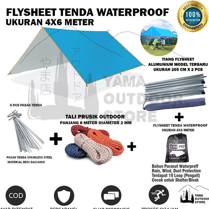 Flyseet tenda 4x6 6x4 meter - Flysheet tenda 4x6 Meter 19 Loop UL