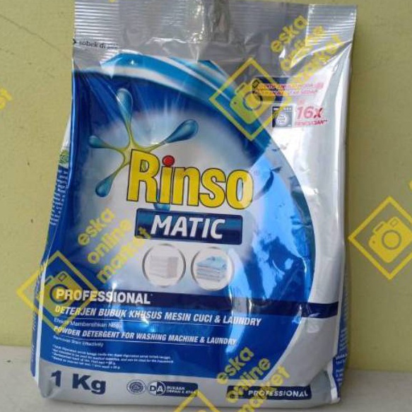 Kualitas Dijamin RINSO MATIC BUBUK 900 GRAM