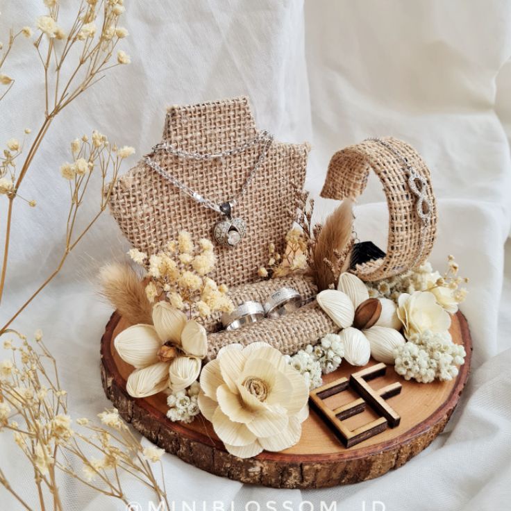 ➷ RUBY SET Kalung Cincin / Tempat Perhiasan Mahar / Tempat Kalung Mahar / Kotak Cincin Ring Box Sese