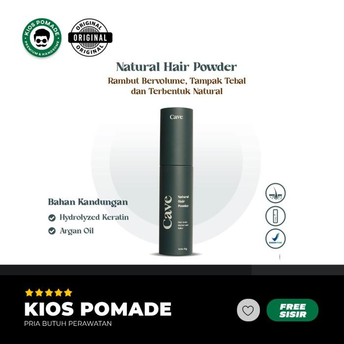 Hairpowder Cave Natural Hair Powder - Pomade Bubuk Bedak Rambut Pria
