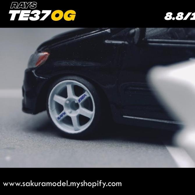 Ban Karet Diecast Sakura Model Te37 Og White Tampo Rays