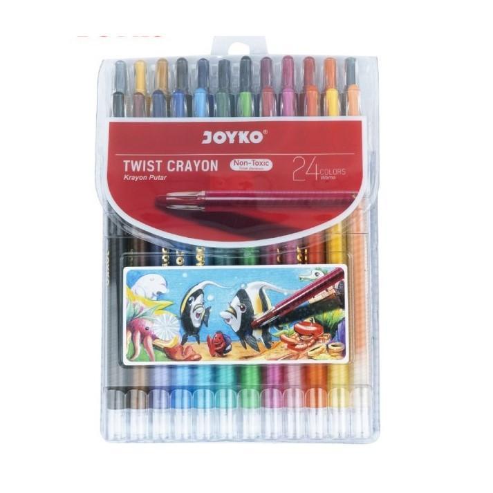 

TWIST CRAYON / KRAYON PUTAR PANJANG - JOYKO 24 WARNA