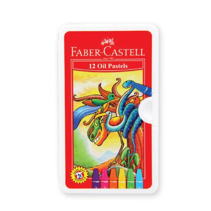 

CRAYON / KRAYON OIL PASTEL 12 WARNA - FABER CASTELL BOX PUTIH