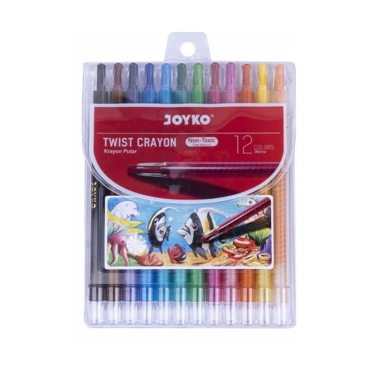 

TWIST CRAYON / KRAYON PUTAR PANJANG - JOYKO 12 WARNA