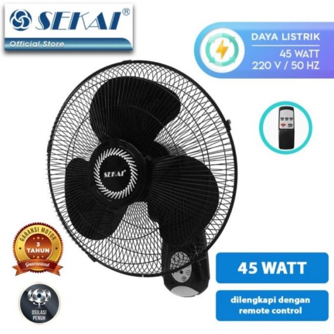 Kipas Angin Dinding Remote Sekai WFN 1628 WFN1628