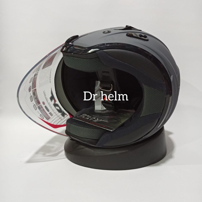 Helm Kyt Galaxy Flat R Polos Abu Doff Double Visor