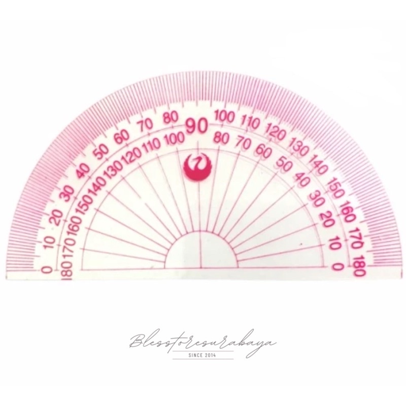 

Mistar Busur Plastik 180 Derajat / Penggaris