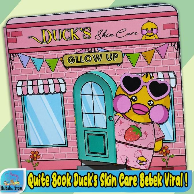 Quite Book DUCK VIRAL TEMA SKINCARE Mainan Boneka Kertas Edukasi Anak