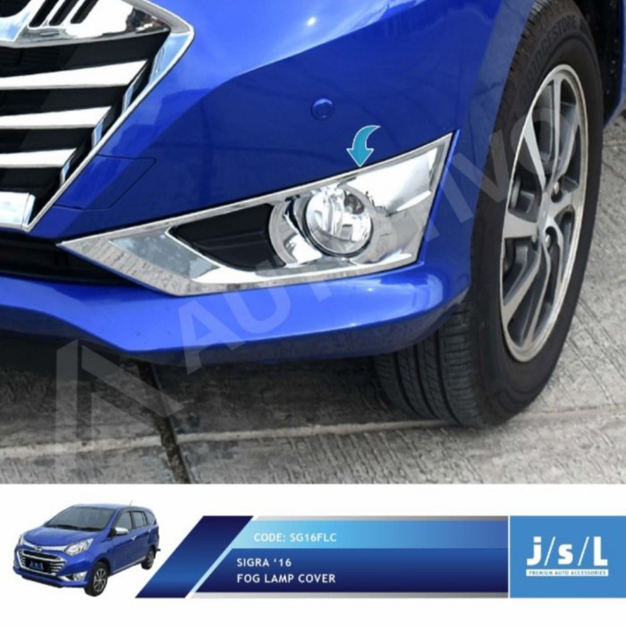 Daihatsu Sigra Cover Lampu Kabut JSL Aksesoris / Fog Lamp Cover Chrome star