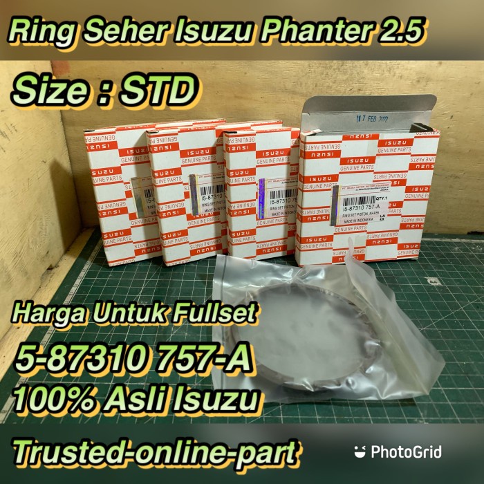 Ring Seher Piston Phanter 2.5 100% Asli Isuzu best buy