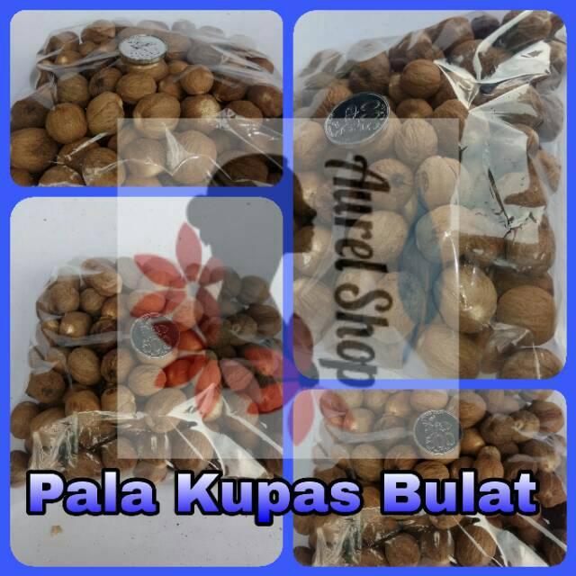 

Biji Pala Kupas Bulat 250G, 500G, 1 Kg (Nutmeg Seeds)