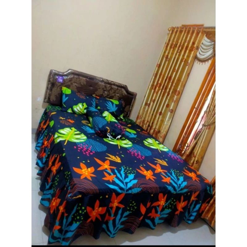 sprei rumbai estetik no 1 ukuran 180x200x45 2 sarung bantal dan 2 sarung guling mewah cantik murah