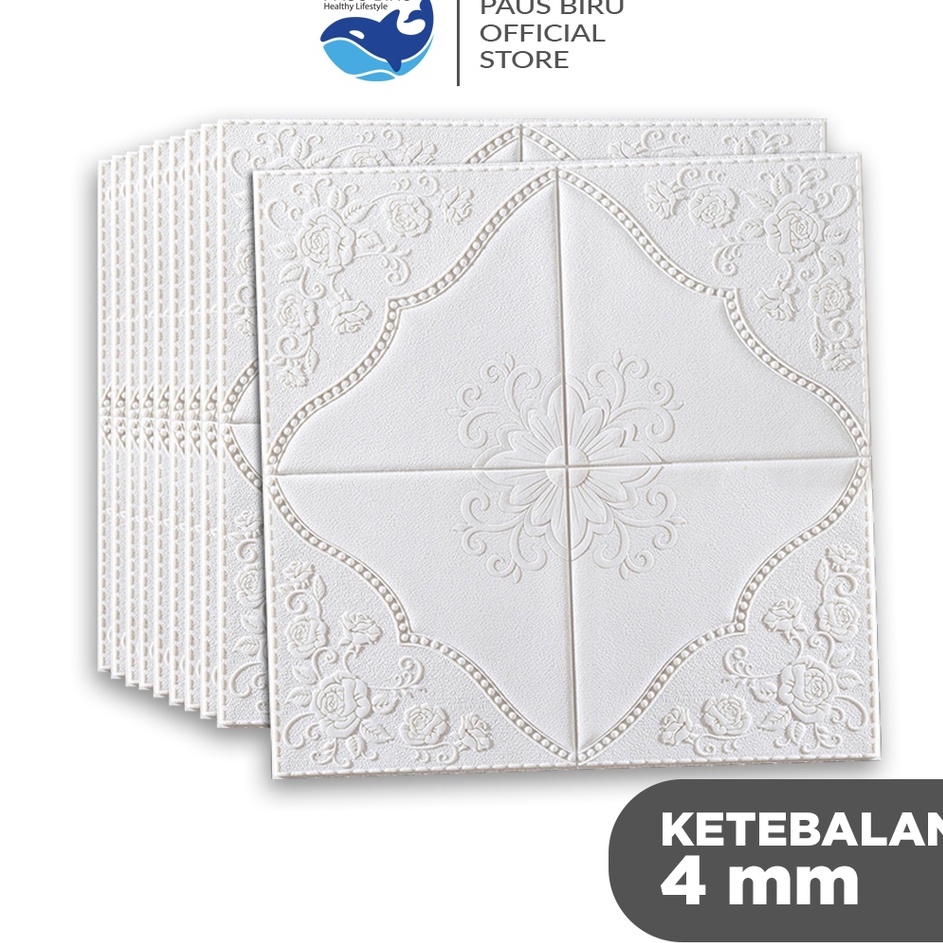 ➴❄❈ Paus Biru - Wallpaper 3D FOAM / Wallpaper Dinding 3D Motif Foam Batiky/Wallfoam Batik bunga Best