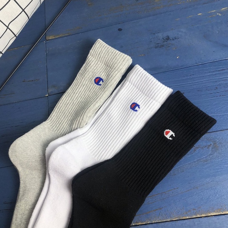 ' Ee CP005 Kaos Kaki Panjang Champion Original Socks Olahraga e Produk Premium Model Baru.