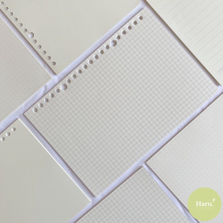 

Terlaris HARU A5 B5 Kertas Loose Leaf Refill / Isi Binder A5 B5 20 Rings dan 26 Rings