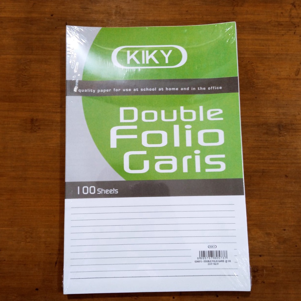 

Terlaris TERMURAH KERTAS DOUBLE FOLIO 100 LEMBAR KIKY / KERTAS FOLIO GARIS 100 LEMBAR KIKY