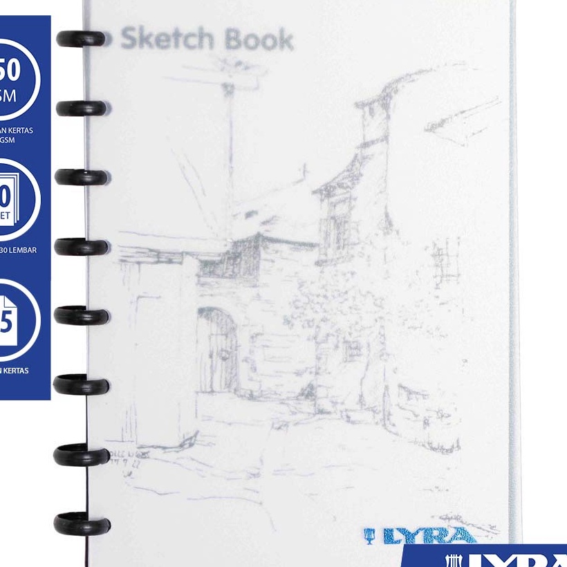 

(D-G✉✪15> LYRA Sketch Book A5 30 Sheets 150gsm - Buku Sketsa untuk Menggambar/ langsung.kirim..!