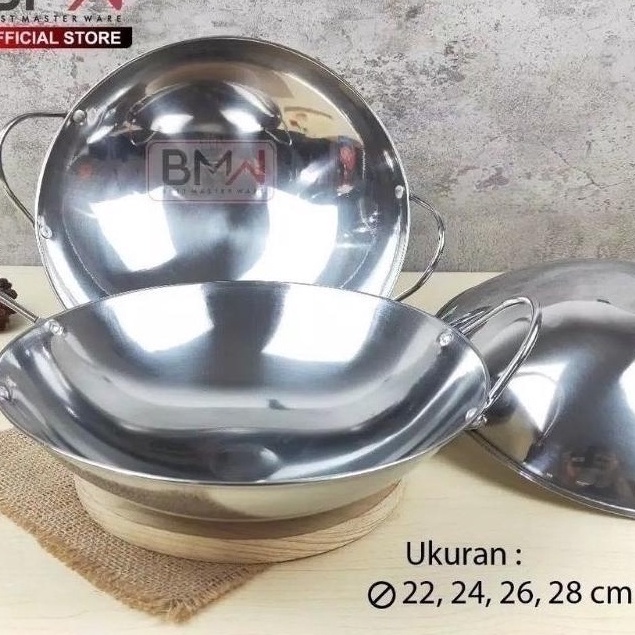 LARIS MANIS Wajan / Kuali Mini Stainless Anti Karat & Anti Lengket  Kualitas Terbaik