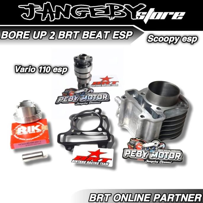 SALE PAKET BORE UP BRT 2 BEAT SCOOPY VARIO 110 ESP BLOK PISTON CAST IRON Termurah