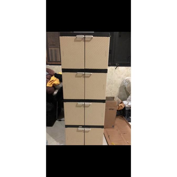 LEMARI BAJU LEMARI PAKAIAN LEMARI PLASTIK LEMARI BW PUTIH LARASSAFITRI6