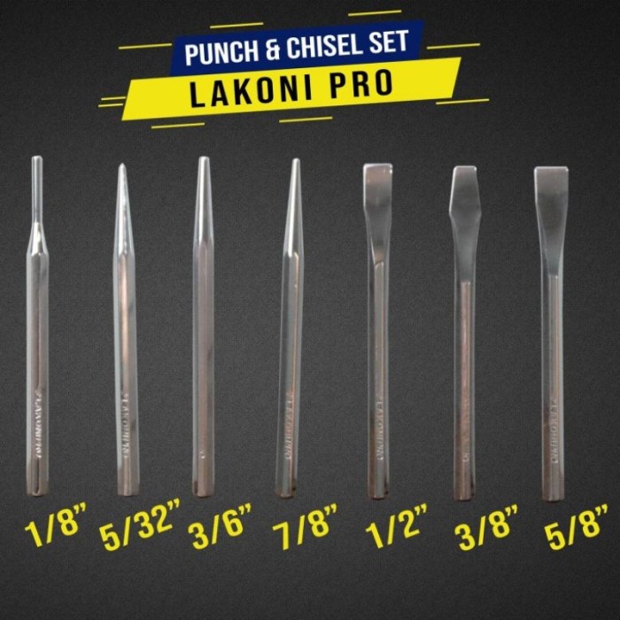 

PAHAT BESI SET 7 PCS LAKONI PRO 101378 / PUNCH AND CHISEL SET