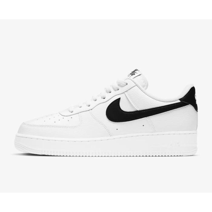 NIKE AIR FORCE 1 07 WHITE BLACK MEN WOMEN ORIGINAL SNEAKERS RESMI