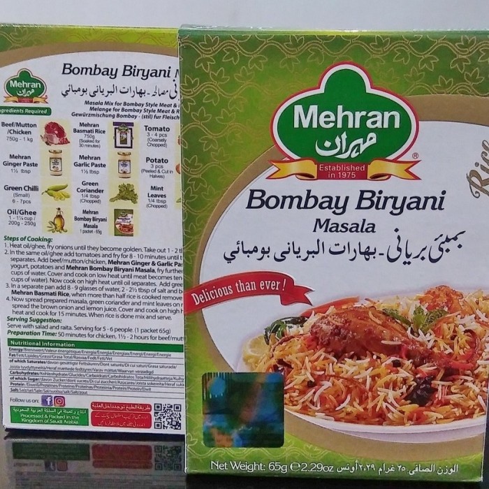 

Bumbu Nasi Briyani Mehran Bombay Biryani Masala Nomor 1 Dunia