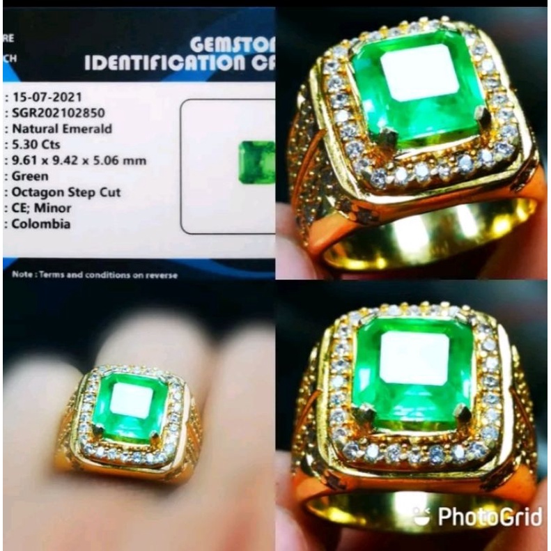 NATURAL EMERALD BERYL COLOMBIA+MEMO SGR HIGH QUALITY