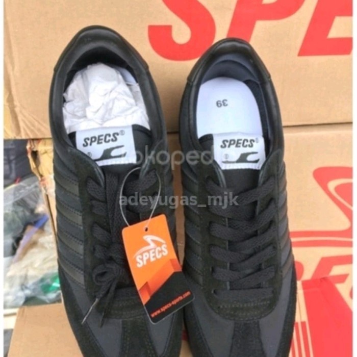 Sepatu Sekolah Sneakers Specs 104 Hitam Original (36-44)