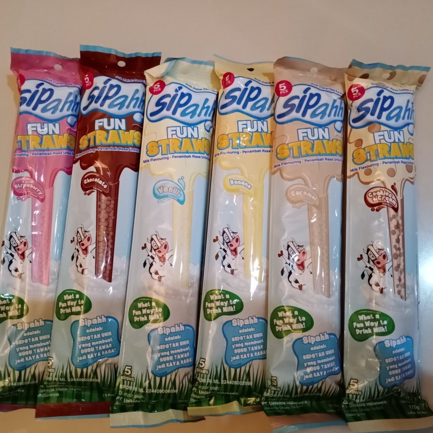 

YCPT5688 Sedotan Sipahh Fun Straws / Sedotan Rasa isi 5