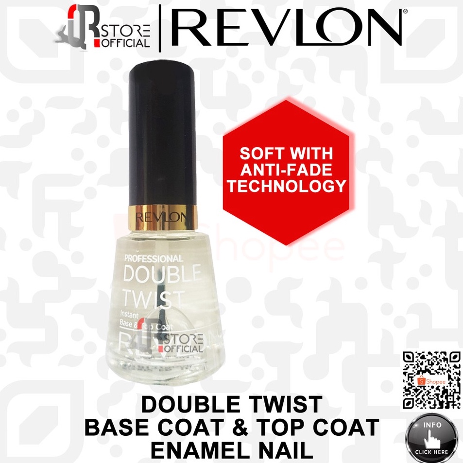 Terkini REVLON DOUBLE TWIST INSTAN BASE COAT TOP COAT CAT KUKU KUTEKS BENING KUTEK BENING