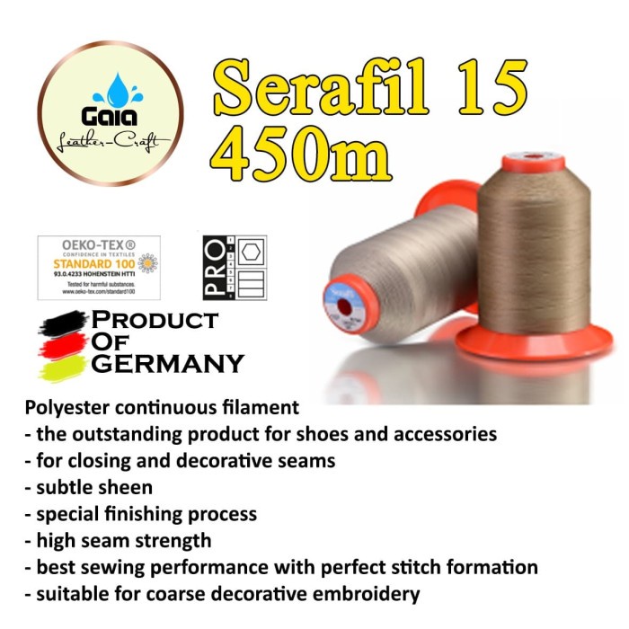 

SERAFIL 15 450M - LEATHER THREAD - BENANG JAHIT KULIT - LEATHER TOOLS