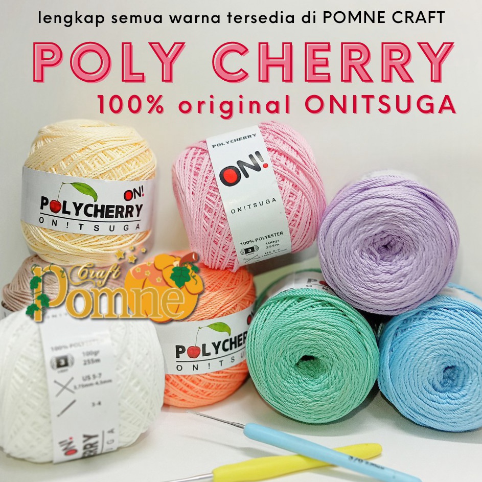 Harga Termurah WKA GROSIR POLYCHERRY - Benang Rajut Onitsuga Poly Cherry HARGA 1 PAK WARNA YANG SAMA