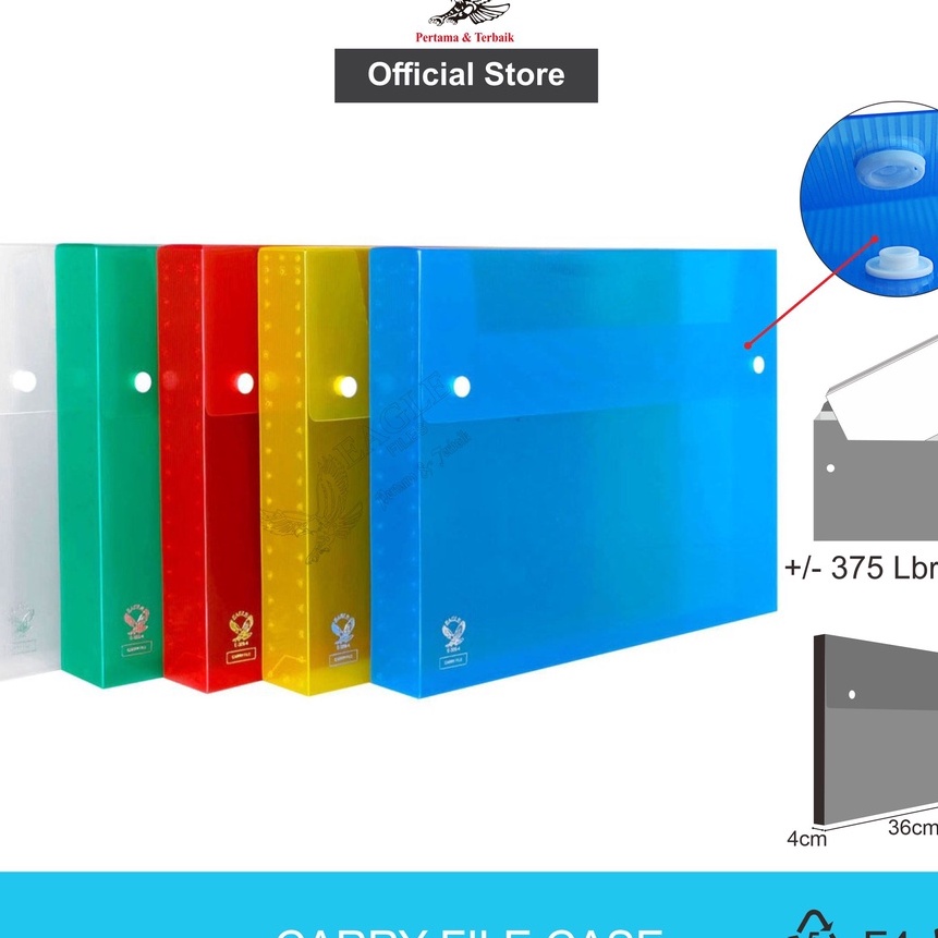 

(AK㊚.6◆> EAGLE Carry File Box Transparan Tebal 4 Cm F4 (Folio) / Tas Dokumen / Map Dokumen 2 Kancingtreending!