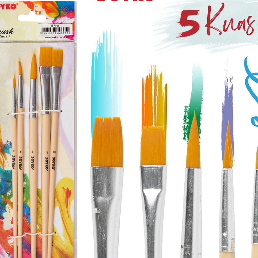 

[P.A♥F➛> Brush Kuas Cat Air Cat Minyak Lukis Acrylic Joyko BR-8 siap.dikirim..