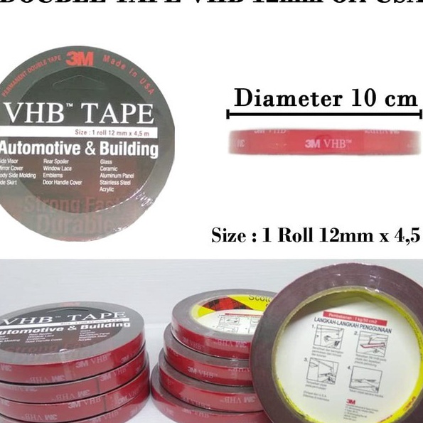 

(✉ O➤6O> 3M VHB Double Tape Doubletape 12MM Ori USA 4900 CAD/ pasti.dikirim.!!