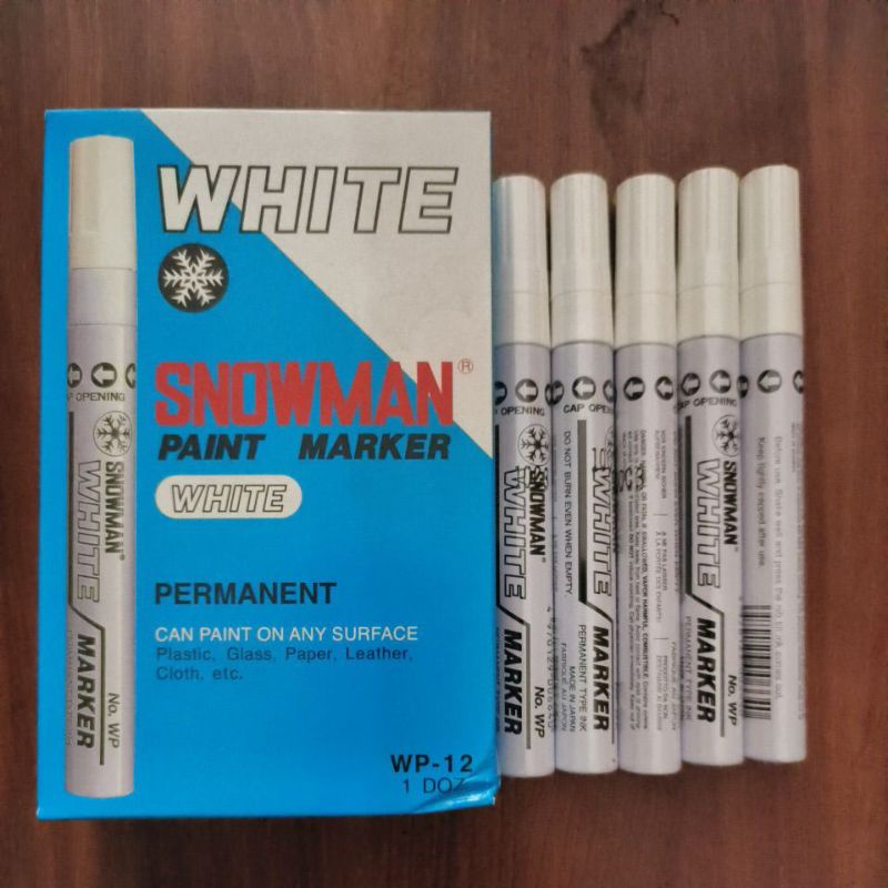 

Spidol Snowman Paint Marker Putih (Medium)