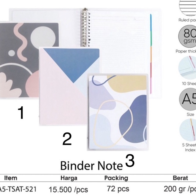 

(IL☆.Tご) Map Binder Note A5 B5 Warna Motif A5-TSAT-521 / B5-TSAT-145 Joykobanyak dimiinati.