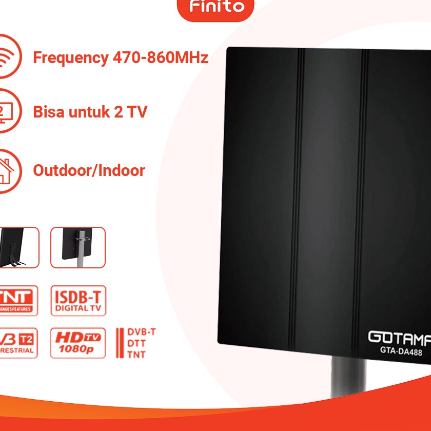 [TK-☎J❣> Antena tv Digital Luar Dalam Indoor Outdoor Gotama 2 TV DA-488 - langsung.kirim..
