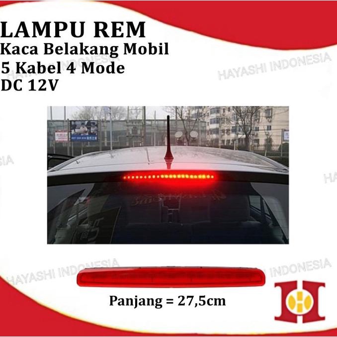 Lampu Rem Stop Belakang LED Brake Light Mobil Bis Truk Tempel Kaca