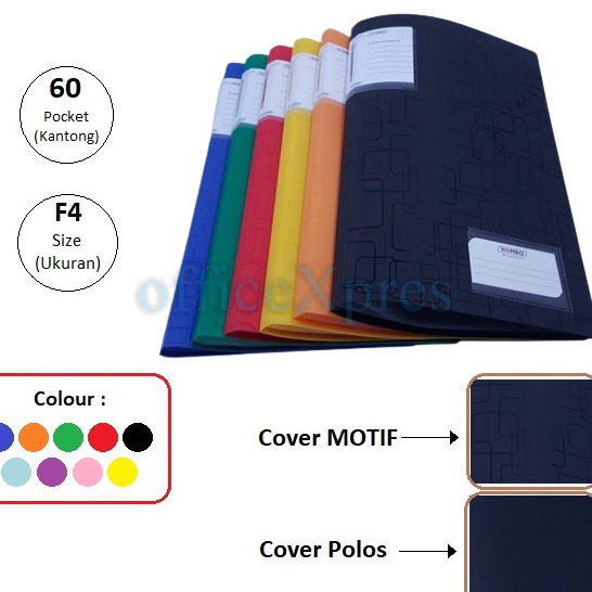 

[SI-➛❤5) Map Plastik / File Dokumen Keeper / Clear Holder F4 Folio 60 Lembar Hombopaliing.laris.!