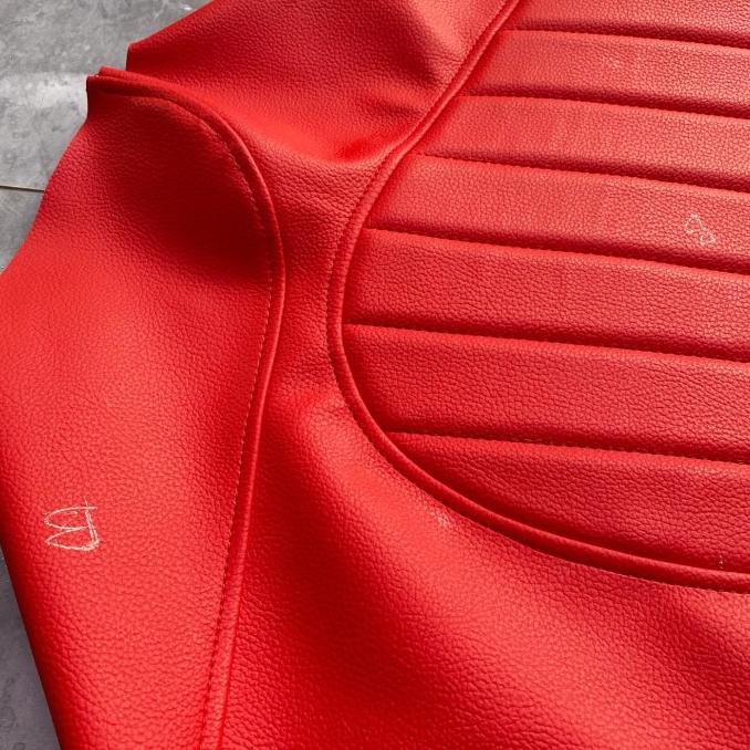 Kulit Jok Custom Vespa Lx S Mbtech Hiphop Red / Jok Vespa Lx S Mbtech
