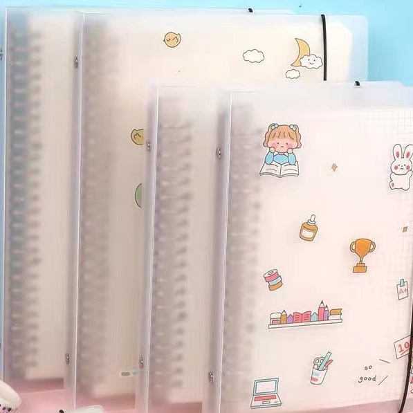 

(WD-❦A✪> Binder B5 Transparan Aesthetic untuk Kuliah 26 Ring dan Binder A5 20 Ring Loose Leaf Bahan Plastik / langsung.kiriim.!